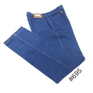 Lawman Button Zip Denim Medium Wash Jeans Womens Size 13 Blue